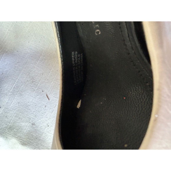 Rock & Republic Cream Black Bow Back Stiletto Heel Platform Pumps Leather Shoes - Picture 4 of 6